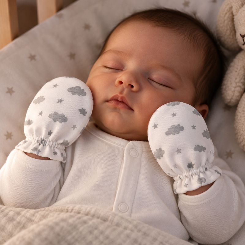 moufles bébé avec design adorable