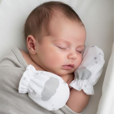 Moufles bébé confortable pour nouveau-né