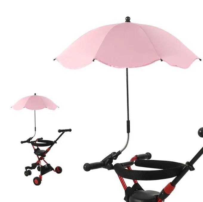 ombrelle pour poussette rose protection solaire