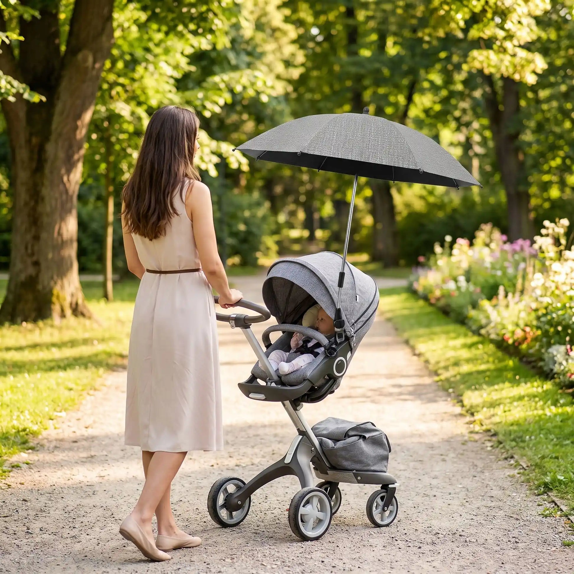 ombrelles poussette protection solaire promenade avec maman