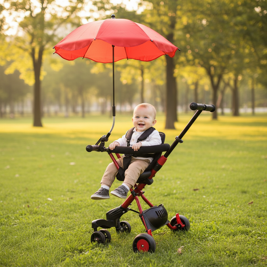 ombrelles poussette bébé confortable sous soleil