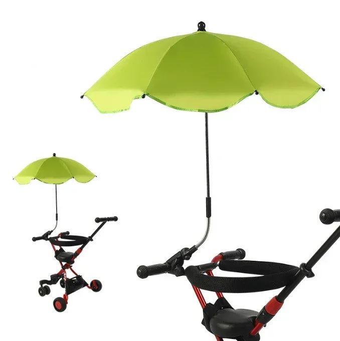 ombrelles poussettes vert avec protection solaire