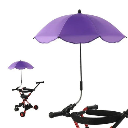 ombrelles poussettes violet avec protection solaire