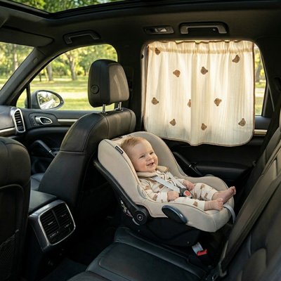 Pare soleil voiture bébé anti-uv design ours 