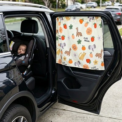 pare soleil voiture bebe anti-uv universel sur voiture