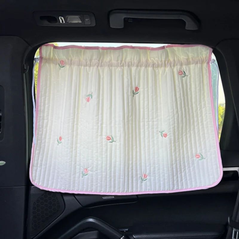 pare soleil voiture bébé design tulipe occultant pour fenêtre