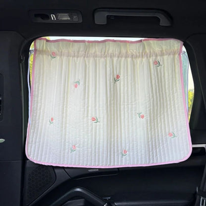pare soleil voiture bébé design tulipe occultant pour fenêtre