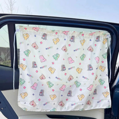 pare soleil voiture bebe motif dinosaure avec ventouse
