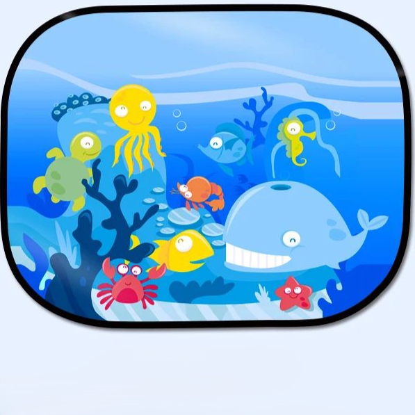 pare soleil voiture bebe protection solaire motif baleine