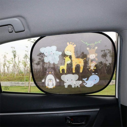 Pare soleil voiture pour bebe avec motifs animaux savanes