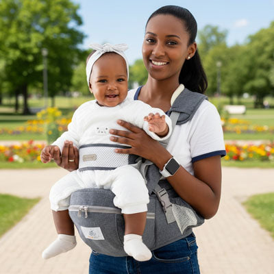 portage avant porte bebe harmonie gris