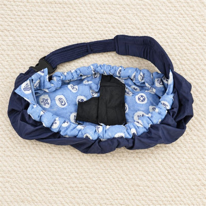 portage echarpe bebe bleu à fleurs