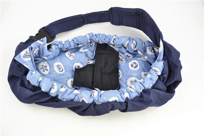 portage echarpe bebe bleu à fleurs