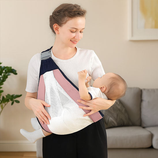 portage echarpe confort bébé berceline rose