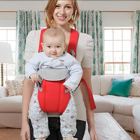 porte bebe des la naissance nova rouge position contre maman