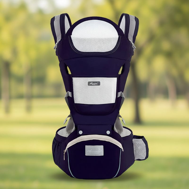 porte bebe modèle ergonomic bleu foncé