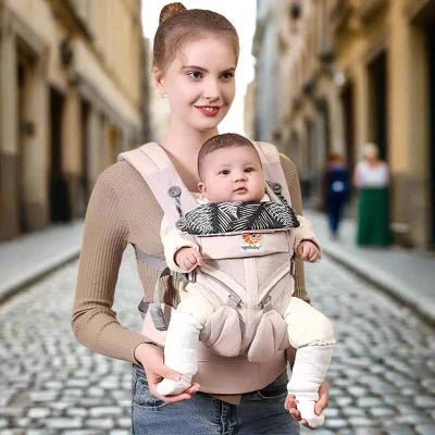 porte bébé rose maille face avant pendant promenade