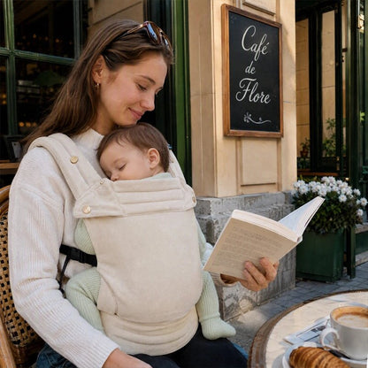 porte bébé voyage beige confortable pour sorties