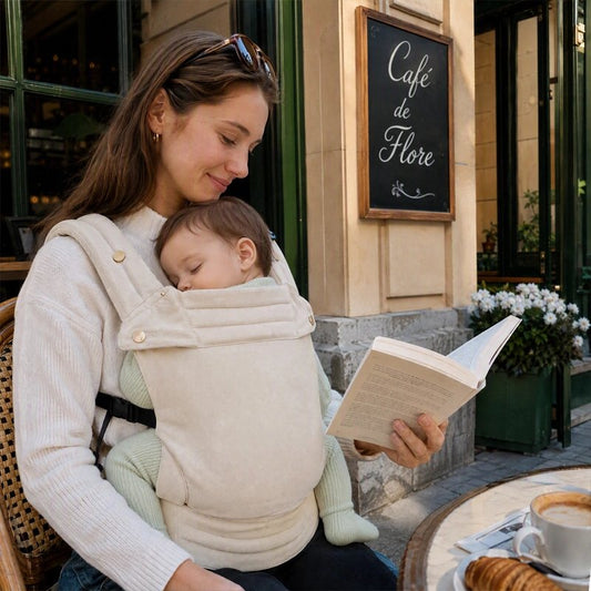 porte bébé voyage beige confortable pour sorties