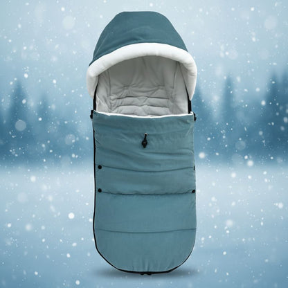 poussette chanceliere bleue avec enveloppe matelassée