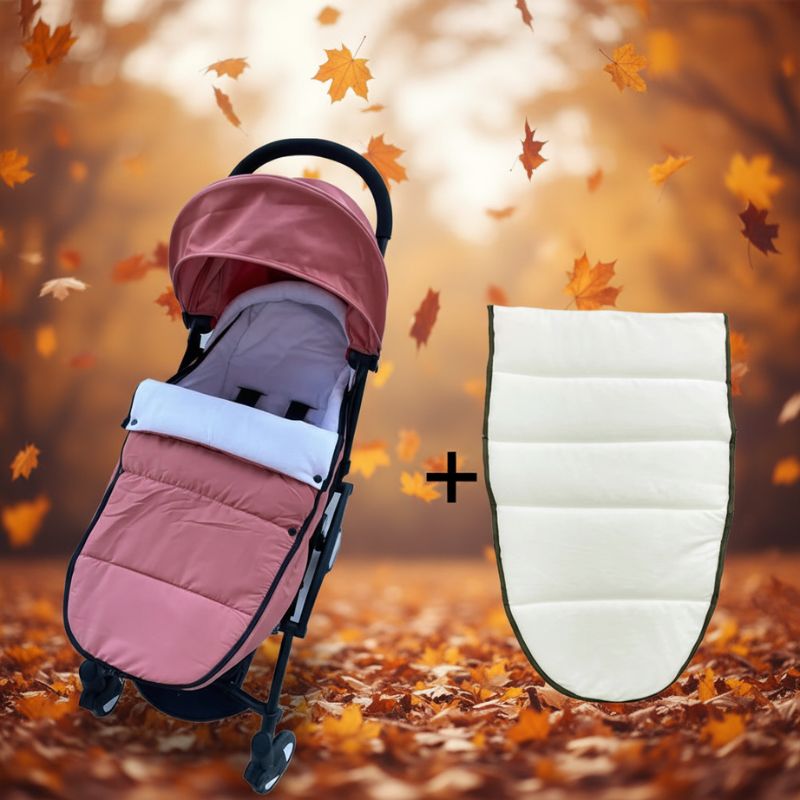 poussette chanceliere rose avec couette supplémentaire