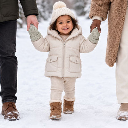 promenade hivernale avec moufles bébé babyShield