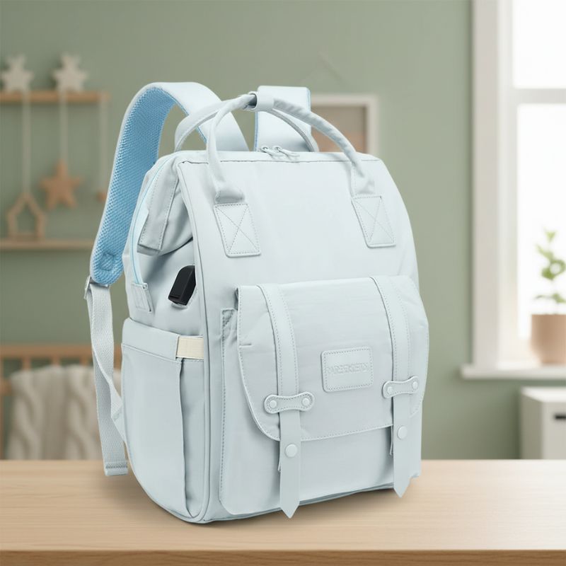 sac à dos à langer angle latéral purely bleu