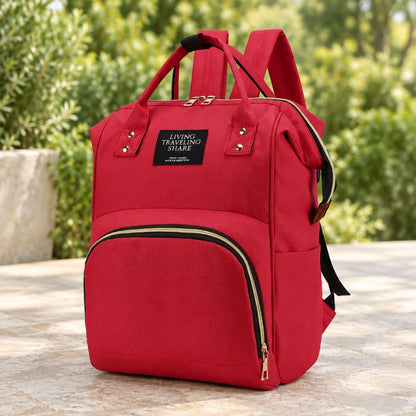 sac a dos a langer bebe nomadebag rouge