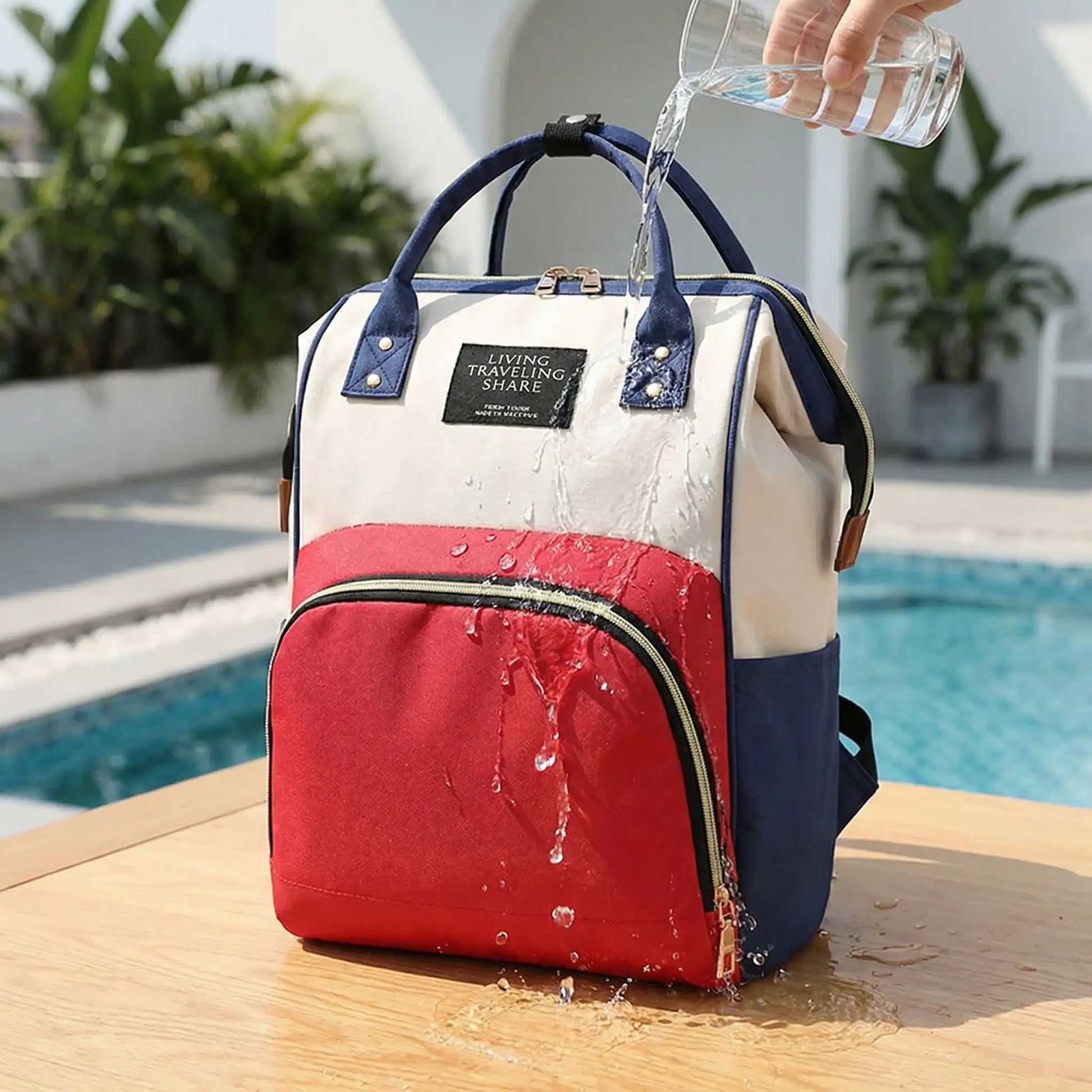 sac à dos à langer imperméable grande capacité movea bicolore