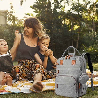 sac à dos à langer vie de famille en extérieure flexibag gris