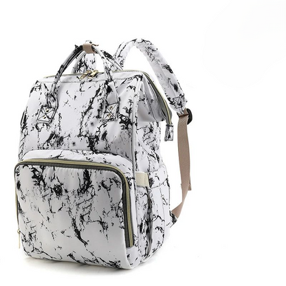 sac a langer a dos vue inclinée savane marbrure