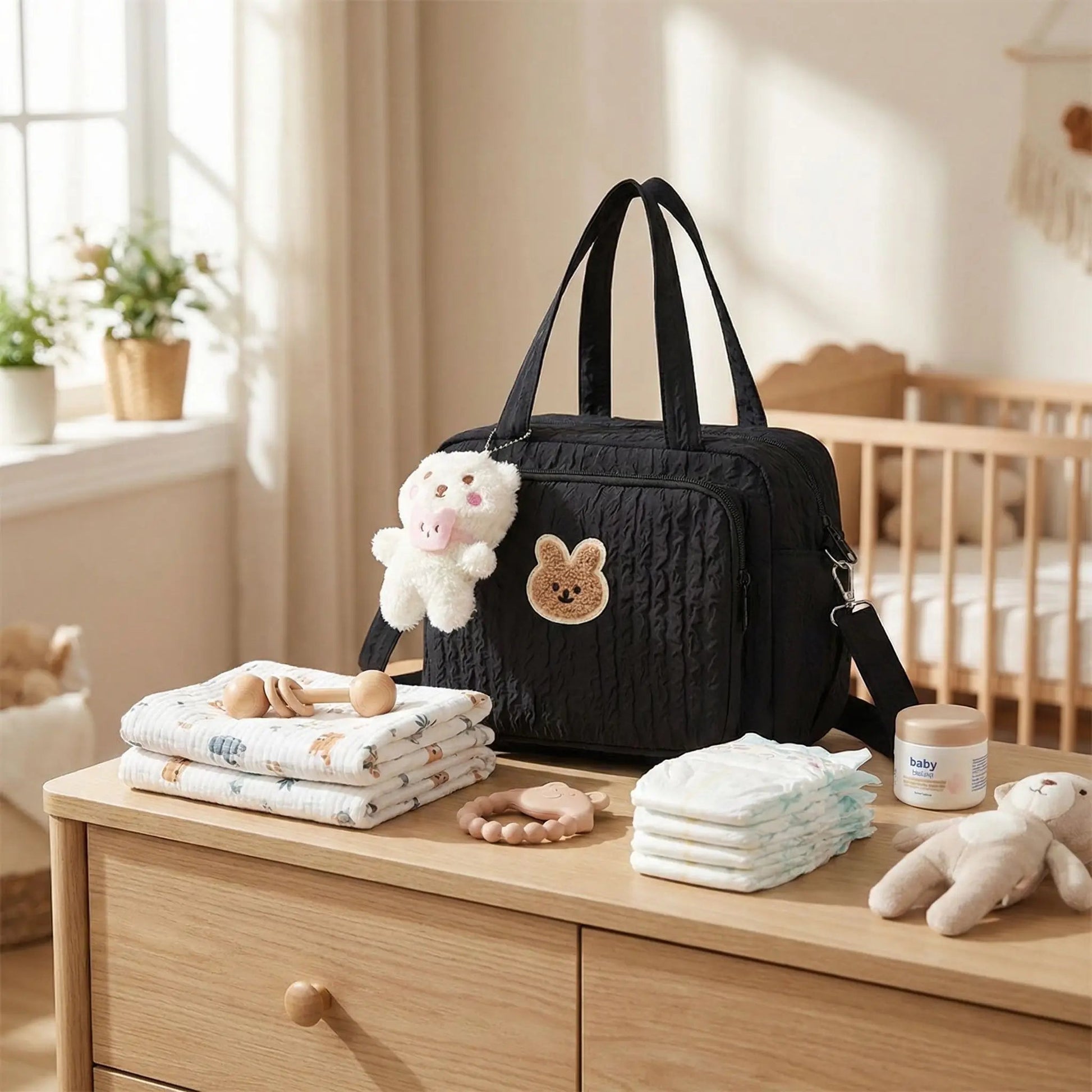 sac à langer avec accessoires bébé prestige noir