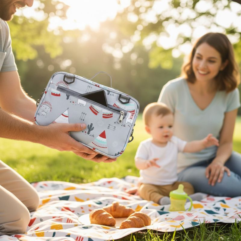 sac à langer babybag cactus pratique pour parc