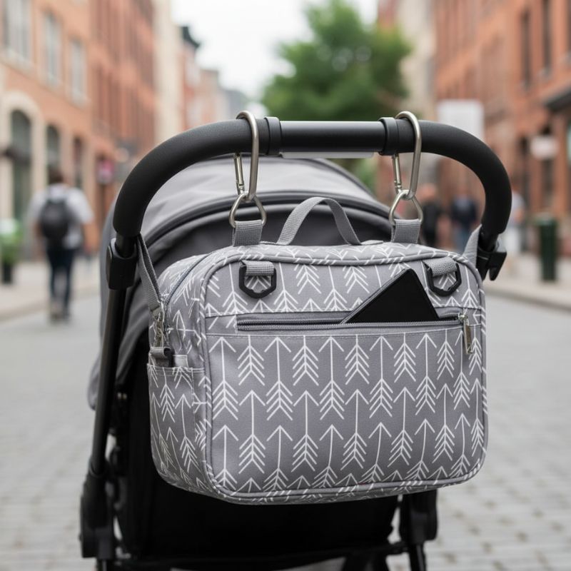 sac à langer babybag flèche compatible aux poussettes