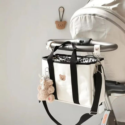sac a langer bebe noir avec poussette