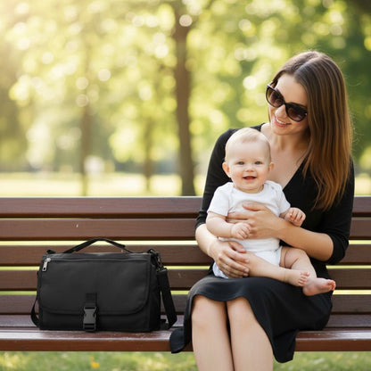 sac à langer kaki noir solide pratique au parc