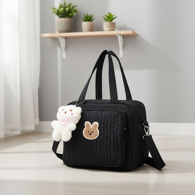 sac à langer prestige noir avec bandoulière