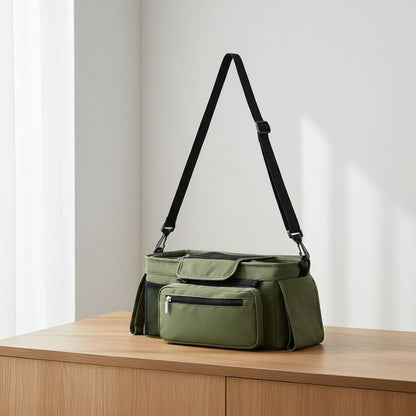 sac à langer vu de profil nomado vert