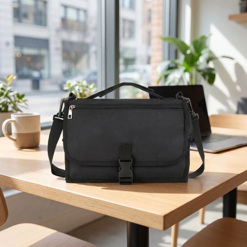sac à langer vu profil confort nomade noir