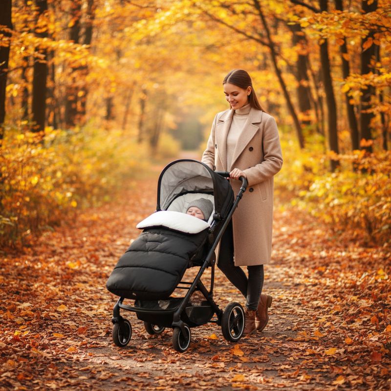 sortie sentier avec bébé dans chancelieres bebe double fermetures