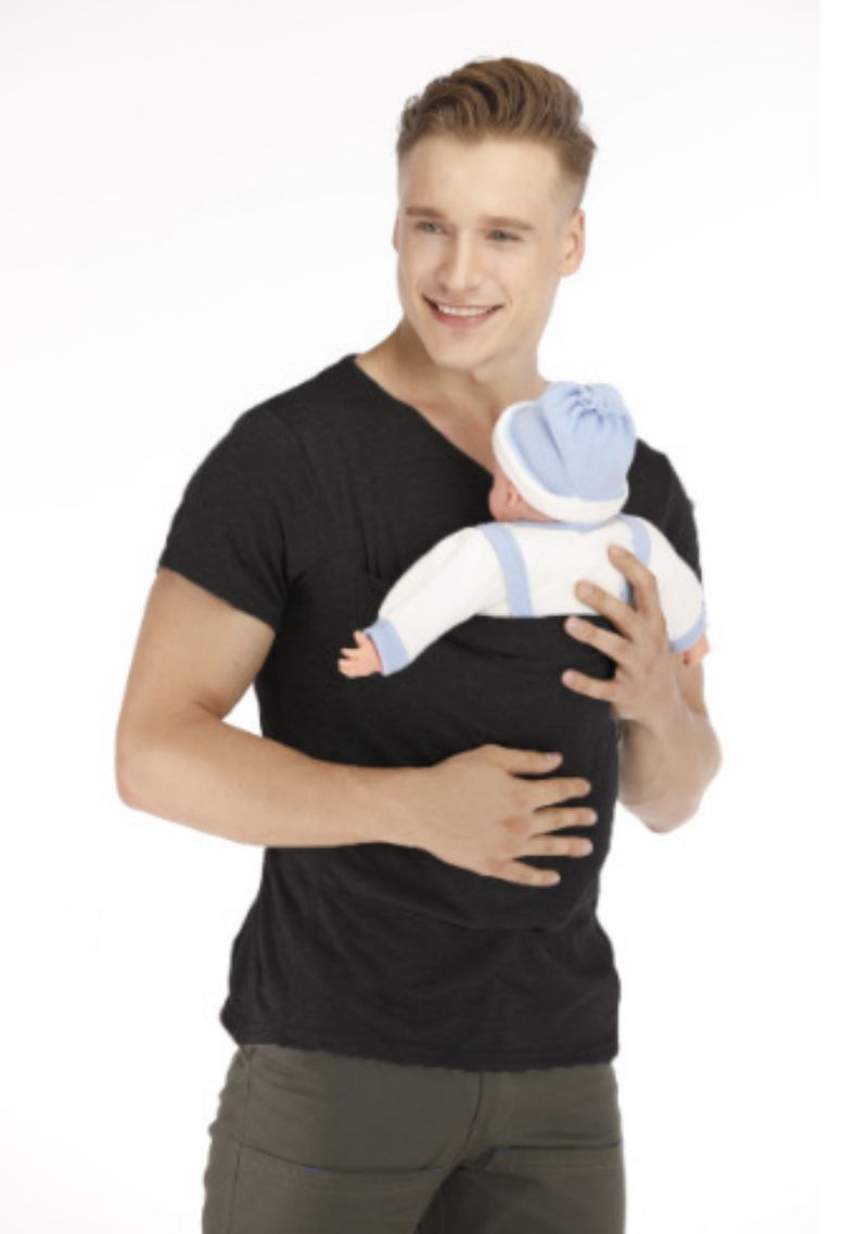 t shirt de portage doux lien noir